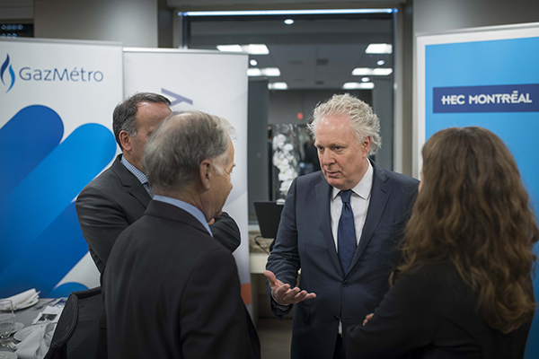 Jean Charest au lancement de l’État de l’énergie au Québec 2017. 