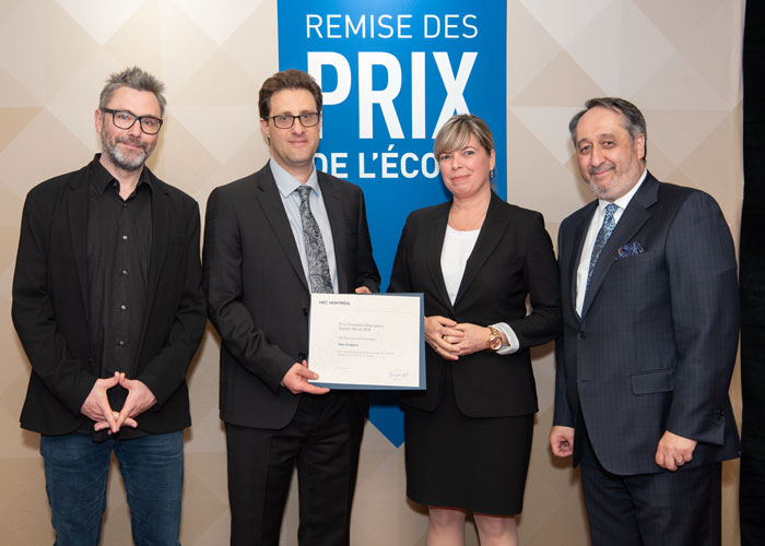 Jean-Sébastien Marcoux, Yany Grégoire, Marie Lefebvre et Michel Patry. Jean-Sébastien Marcoux, Yany Grégoire, Marie Lefebvre et Michel Patry.